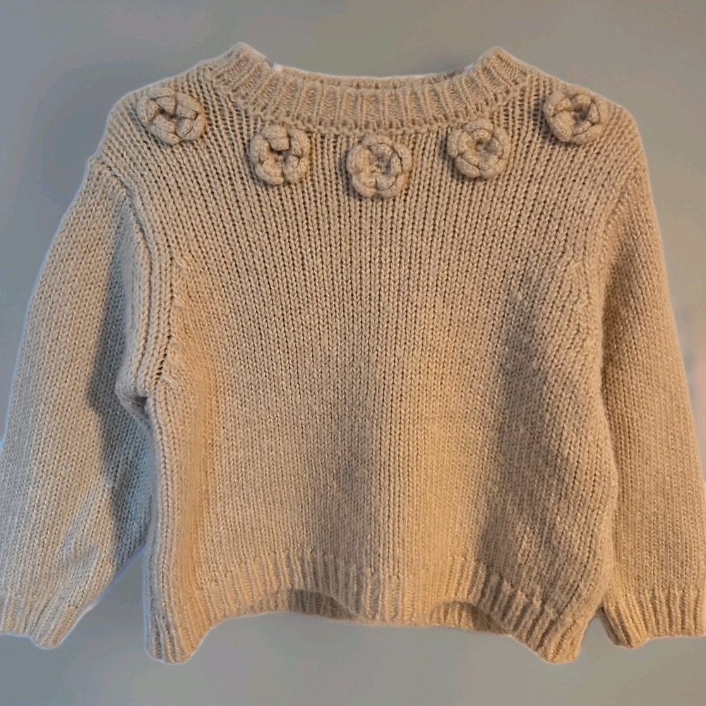 Zara KNIT FLORAL SWEATER 3 years old